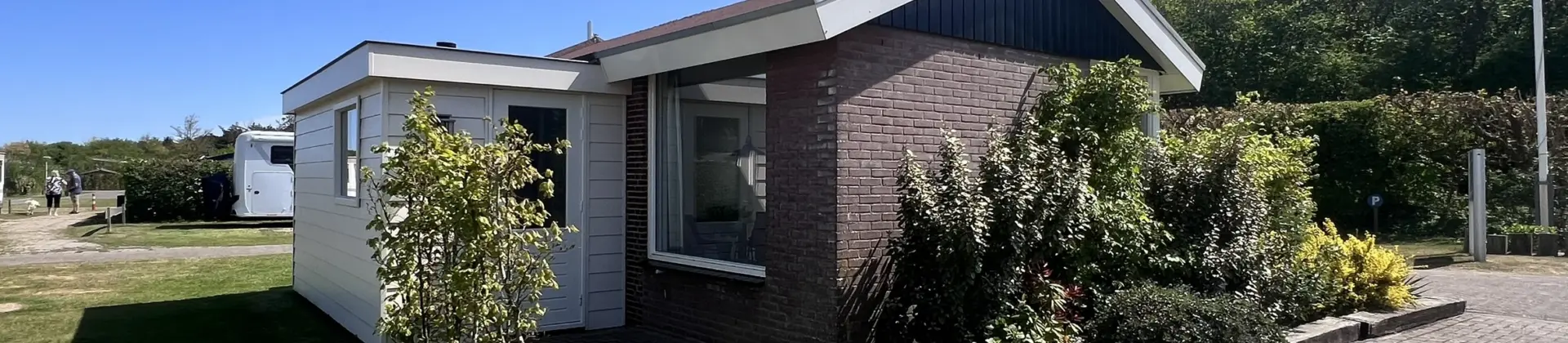 Coogherveld Texel vakantiehuisje Boszicht voordeur