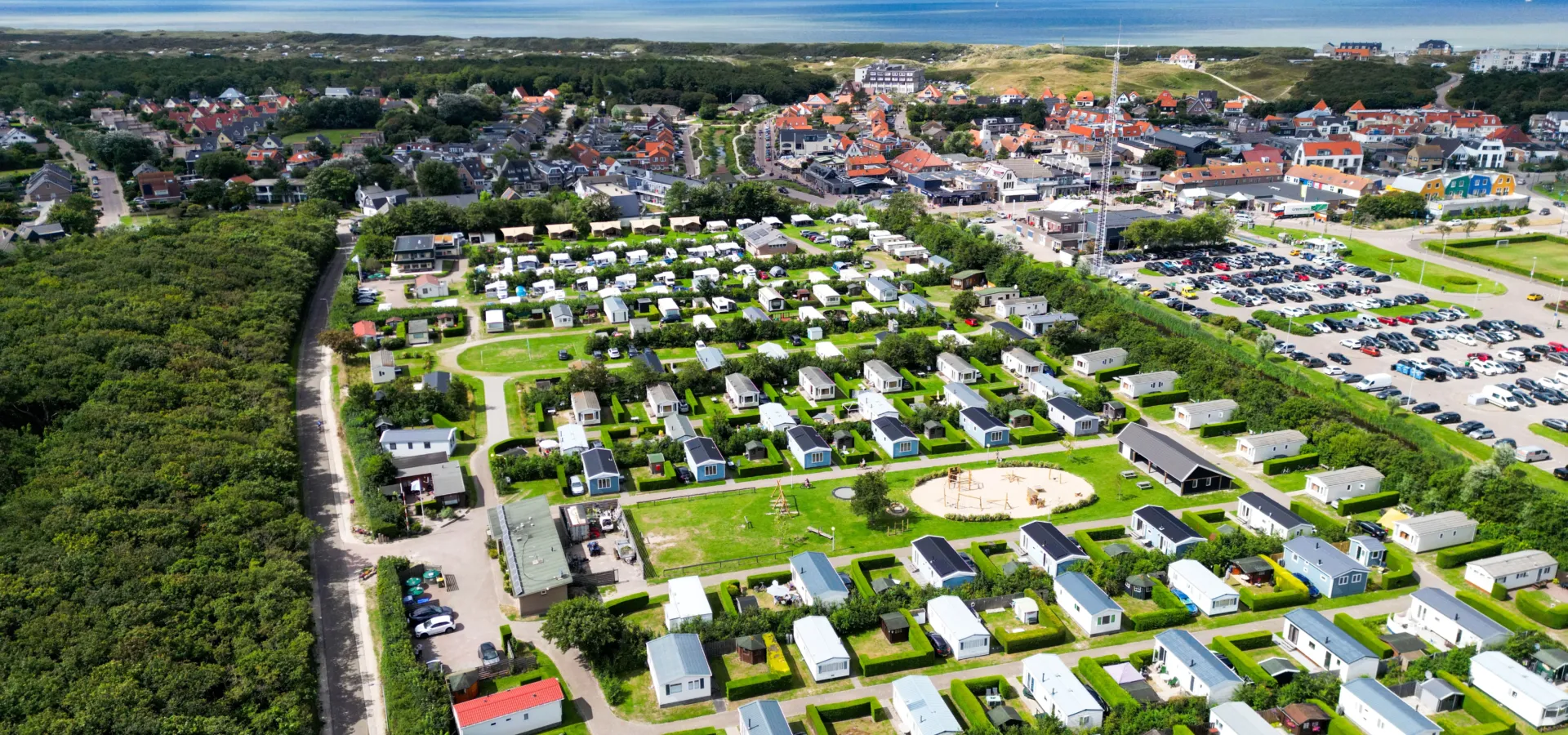 Camping Coogherveld Texel von oben gesehen