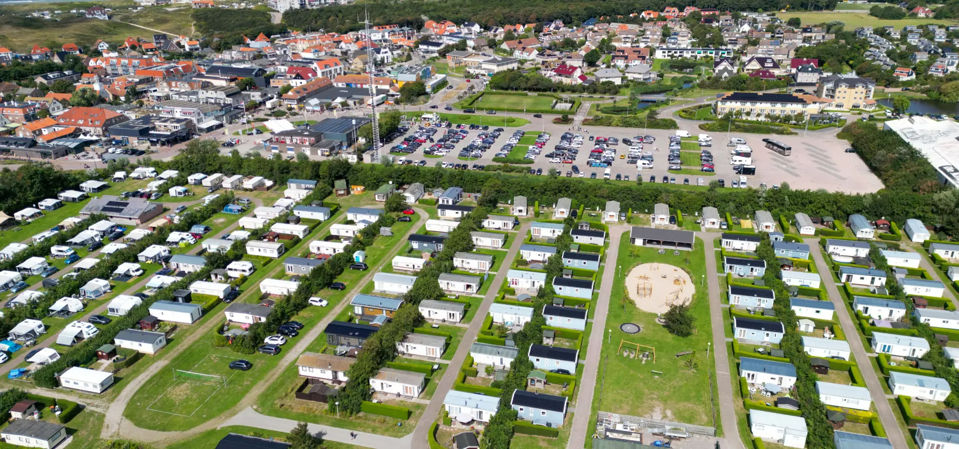 Coogherveld Camping Algemeen Bovenaanzicht vanaf bos