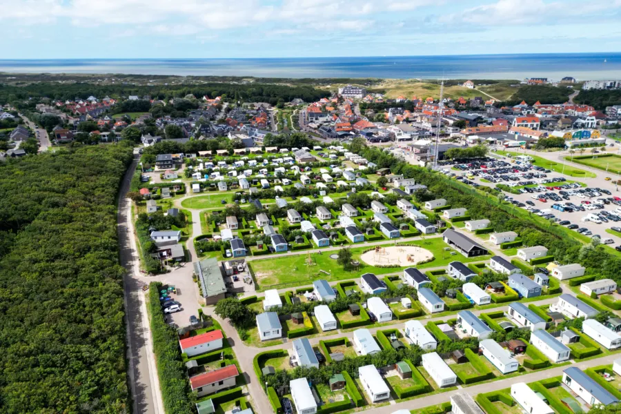 Camping Coogherveld Texel von oben gesehen